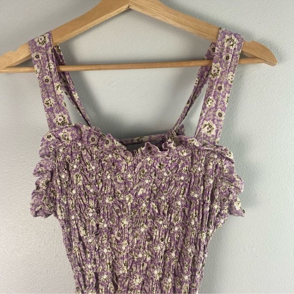 Sea New York Ida Apron Purple Printed Midi Dress Cottagecore Feminine Size XS - Picture 6 of 11